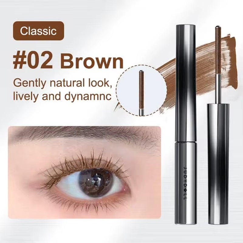 3D Curling Eyelash Iron Mascara, Black & Brown, Curling & Lengthening, Long-Lasting Formula, Waterproof, Smudge-Proof
