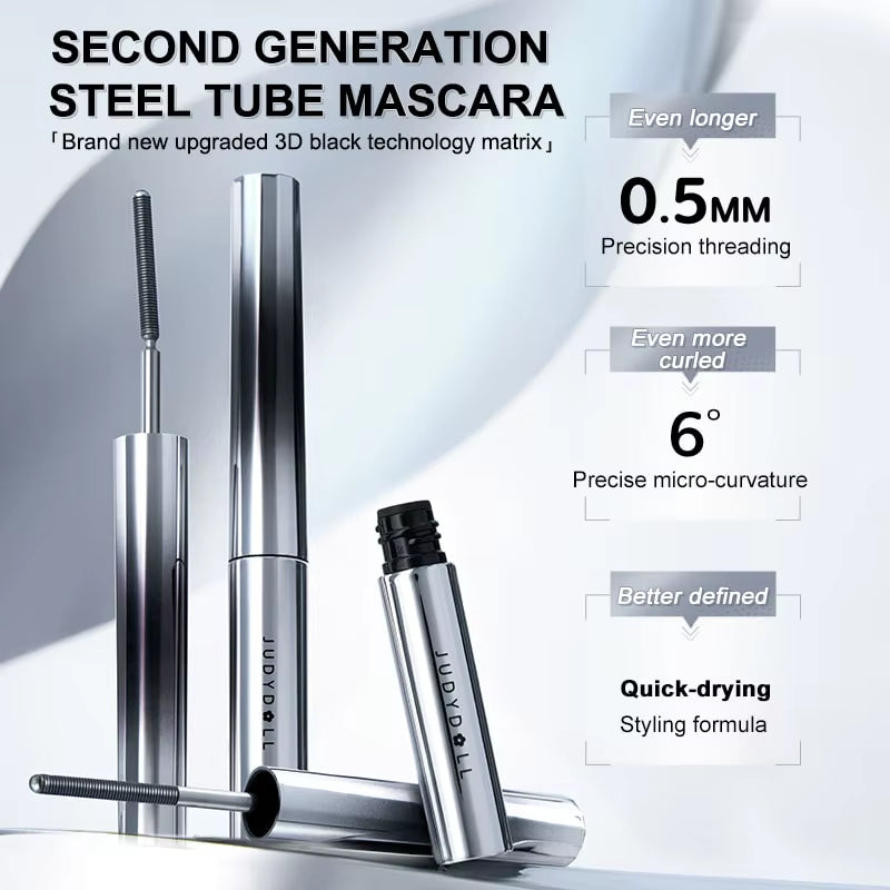 3D Curling Eyelash Iron Mascara, Black & Brown, Curling & Lengthening, Long-Lasting Formula, Waterproof, Smudge-Proof