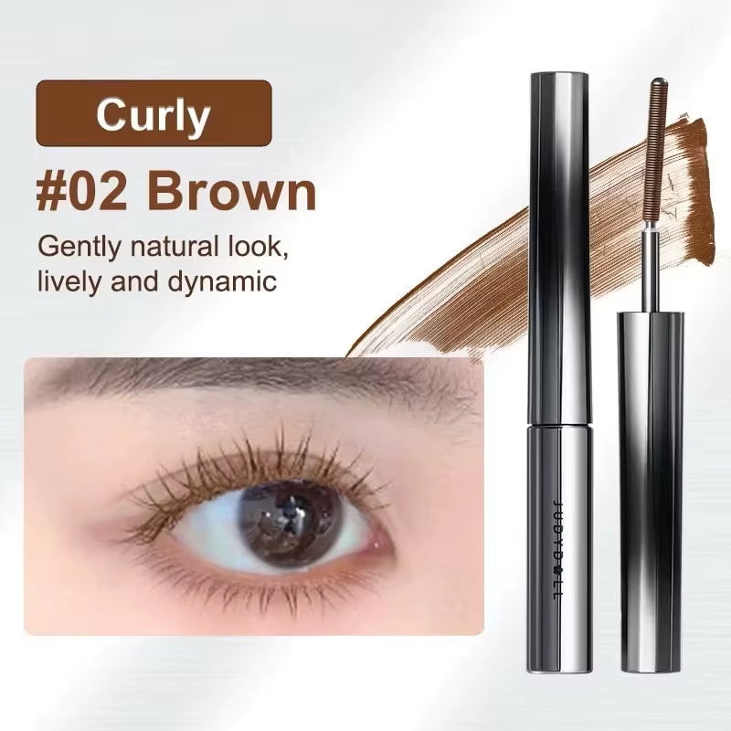 3D Curling Eyelash Iron Mascara, Black & Brown, Curling & Lengthening, Long-Lasting Formula, Waterproof, Smudge-Proof